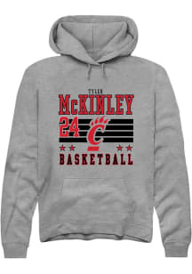 Tyler McKinley  Rally Cincinnati Bearcats Mens Grey NIL Striped Long Sleeve Hoodie
