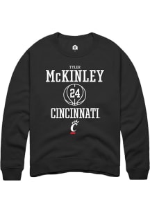Tyler McKinley  Rally Cincinnati Bearcats Mens Black NIL Sport Icon Long Sleeve Crew Sweatshirt