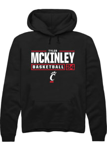 Tyler McKinley  Rally Cincinnati Bearcats Mens Black NIL Stacked Box Long Sleeve Hoodie
