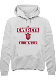 Ian Everett  Rally Indiana Hoosiers Mens White NIL Striped Long Sleeve Hoodie