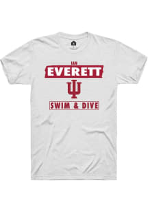 Ian Everett  Indiana Hoosiers White Rally NIL Striped Short Sleeve T Shirt