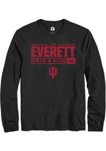 Ian Everett  Indiana Hoosiers Black Rally NIL Stacked Box Long Sleeve T Shirt