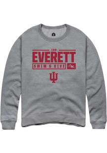 Ian Everett  Rally Indiana Hoosiers Mens Graphite NIL Stacked Box Long Sleeve Crew Sweatshirt