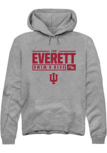 Ian Everett  Rally Indiana Hoosiers Mens Graphite NIL Stacked Box Long Sleeve Hoodie
