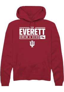 Ian Everett  Rally Indiana Hoosiers Mens Cardinal NIL Stacked Box Long Sleeve Hoodie