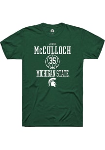Jesse McCulloch  Michigan State Spartans Green Rally NIL Sport Icon Short Sleeve T Shirt