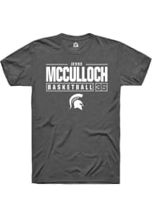 Jesse McCulloch  Michigan State Spartans Grey Rally NIL Stacked Box Short Sleeve T Shirt