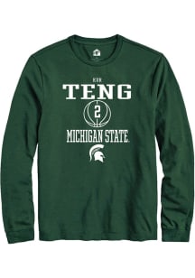 Kur Teng  Michigan State Spartans Green Rally NIL Sport Icon Long Sleeve T Shirt