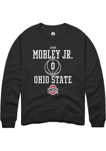 John Mobley Jr.  Rally Ohio State Buckeyes Mens Black NIL Sport Icon Long Sleeve Crew Sweatshirt