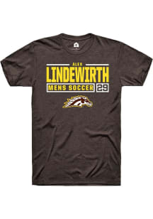 Alex Lindewirth  Western Michigan Broncos Brown Rally NIL Stacked Box Short Sleeve T Shirt