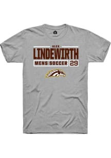 Alex Lindewirth  Western Michigan Broncos Grey Rally NIL Stacked Box Short Sleeve T Shirt
