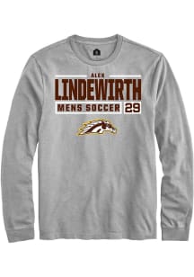 Alex Lindewirth  Western Michigan Broncos Grey Rally NIL Stacked Box Long Sleeve T Shirt
