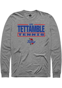 Gus Tettamble  Tulsa Golden Hurricane Graphite Rally NIL Stacked Box Long Sleeve T Shirt