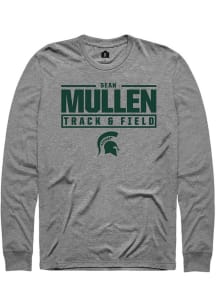 Sean Mullen  Michigan State Spartans Graphite Rally NIL Stacked Box Long Sleeve T Shirt