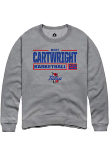 Mady Cartwright  Rally Tulsa Golden Hurricane Mens Graphite NIL Stacked Box Long Sleeve Crew Sweat..