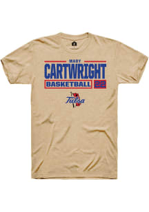 Mady Cartwright  Tulsa Golden Hurricane Tan Rally NIL Stacked Box Short Sleeve T Shirt