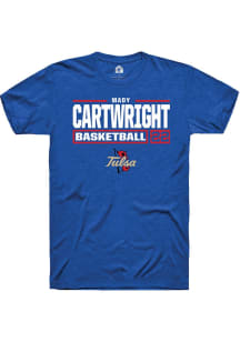 Mady Cartwright  Tulsa Golden Hurricane Blue Rally NIL Stacked Box Short Sleeve T Shirt