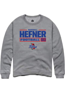 Marshall Hefner  Rally Tulsa Golden Hurricane Mens Graphite Football NIL Stacked Box Long Sleeve C..