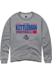 Stephen Kittleman  Rally Tulsa Golden Hurricane Mens Graphite Football NIL Stacked Box Long Sleeve..