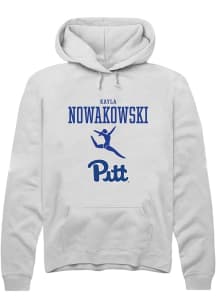Kayla Nowakowski  Rally Pitt Panthers Mens White NIL Sport Icon Long Sleeve Hoodie
