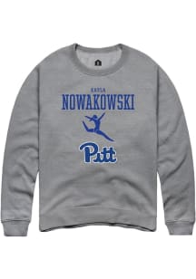 Kayla Nowakowski  Rally Pitt Panthers Mens Graphite NIL Sport Icon Long Sleeve Crew Sweatshirt