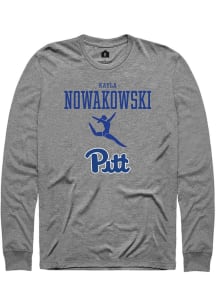 Kayla Nowakowski  Pitt Panthers Graphite Rally NIL Sport Icon Long Sleeve T Shirt