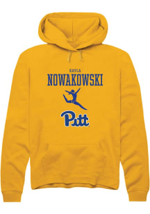 Kayla Nowakowski  Rally Pitt Panthers Mens Gold NIL Sport Icon Long Sleeve Hoodie