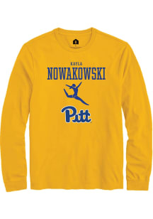 Kayla Nowakowski  Pitt Panthers Gold Rally NIL Sport Icon Long Sleeve T Shirt