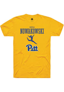 Kayla Nowakowski  Pitt Panthers Gold Rally NIL Sport Icon Short Sleeve T Shirt
