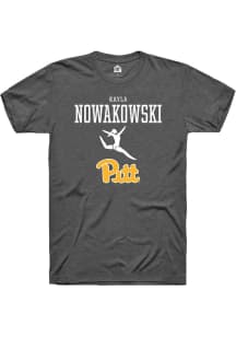 Kayla Nowakowski  Pitt Panthers Dark Grey Rally NIL Sport Icon Short Sleeve T Shirt