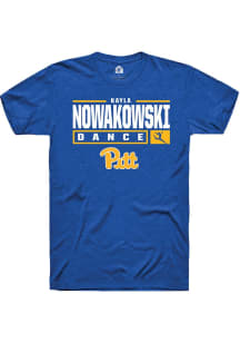 Kayla Nowakowski  Pitt Panthers Blue Rally NIL Stacked Box Short Sleeve T Shirt