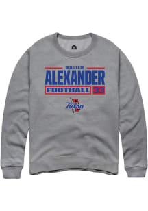 William Alexander  Rally Tulsa Golden Hurricane Mens Graphite Football NIL Stacked Box Long Sleeve..