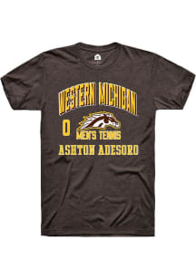 Ashton Adesoro  Western Michigan Broncos Brown Rally NIL Arch Logo Short Sleeve T Shirt