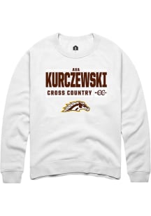 Ava Kurczewski  Rally Western Michigan Broncos Mens White NIL Stacked Box Long Sleeve Crew Sweatsh..