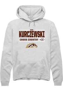 Ava Kurczewski  Rally Western Michigan Broncos Mens White NIL Stacked Box Long Sleeve Hoodie