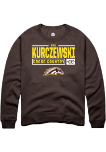 Ava Kurczewski  Rally Western Michigan Broncos Mens Brown NIL Stacked Box Long Sleeve Crew Sweatsh..