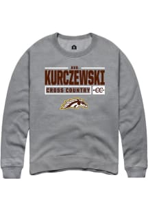 Ava Kurczewski  Rally Western Michigan Broncos Mens Grey NIL Stacked Box Long Sleeve Crew Sweatshi..