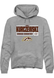 Ava Kurczewski  Rally Western Michigan Broncos Mens Grey NIL Stacked Box Long Sleeve Hoodie