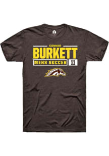Connor Burkett  Western Michigan Broncos Brown Rally NIL Stacked Box Short Sleeve T Shirt