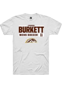Connor Burkett  Western Michigan Broncos White Rally NIL Stacked Box Short Sleeve T Shirt