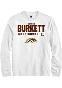 Connor Burkett  Western Michigan Broncos White Rally NIL Stacked Box Long Sleeve T Shirt