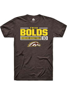D’Myjah Bolds  Western Michigan Broncos Brown Rally NIL Stacked Box Short Sleeve T Shirt