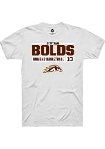 D’Myjah Bolds  Western Michigan Broncos White Rally NIL Stacked Box Short Sleeve T Shirt