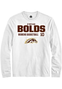 D’Myjah Bolds  Western Michigan Broncos White Rally NIL Stacked Box Long Sleeve T Shirt
