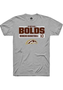 D’Myjah Bolds  Western Michigan Broncos Grey Rally NIL Stacked Box Short Sleeve T Shirt