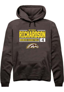 De'Ahna Richardson  Rally Western Michigan Broncos Mens Brown NIL Stacked Box Long Sleeve Hoodie