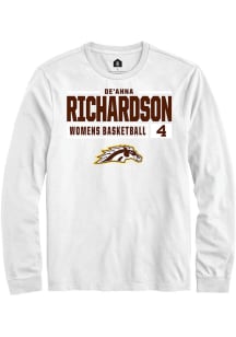 De'Ahna Richardson  Western Michigan Broncos White Rally NIL Stacked Box Long Sleeve T Shirt
