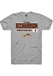 De'Ahna Richardson  Western Michigan Broncos Grey Rally NIL Stacked Box Short Sleeve T Shirt