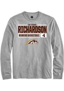 De'Ahna Richardson  Western Michigan Broncos Grey Rally NIL Stacked Box Long Sleeve T Shirt