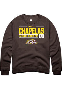 Duarte Chapelas  Rally Western Michigan Broncos Mens Brown NIL Stacked Box Long Sleeve Crew Sweats..